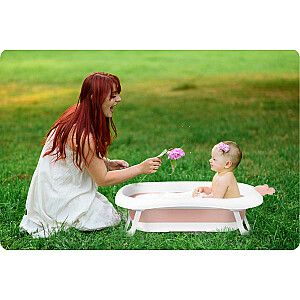 Детская ванночка с подушкой РК-280 бело-розовая