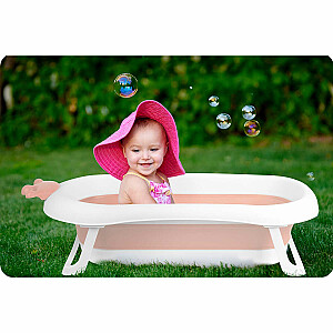 Детская ванночка с подушкой РК-280 бело-розовая