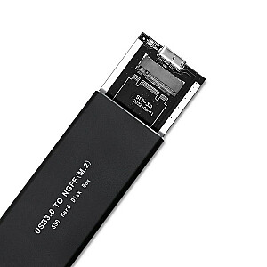 Qoltec 51854 M.2 SATA SSD NGFF korpuss | USB 3.0