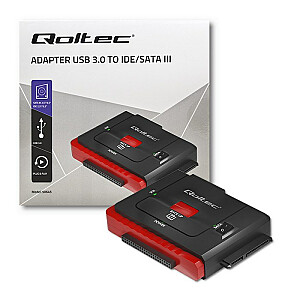 Qoltec 50645 USB 3.0 uz IDE adapteris | SATA III