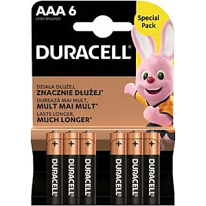 Батарейка Duracell AAA/R03 6 шт.