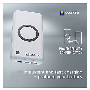 VARTA Portable Wireless Powerbank 20000mAh Silver