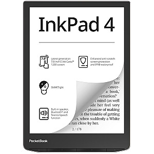 Электронная книга POCKETBOOK InkPad 4 7.8" 1872x1404 1xAudio-Out 1xUSB-C Micro SD Беспроводная локальная сеть Bluetooth PB743G-U-WW