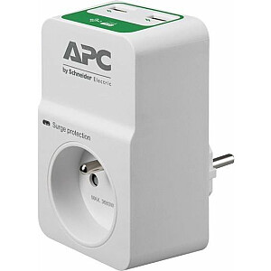 APC Essential Surge Protector 1 x 2xUSB, balts (PM1WU2-FR)