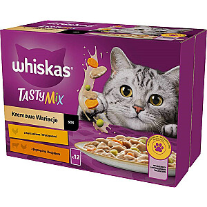 WHISKAS Tasty Mix - mitrā barība kaķiem - 12x85g