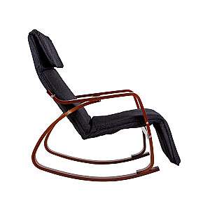 šūpuļkrēsls regulējams kāju balsts koka roku balsti