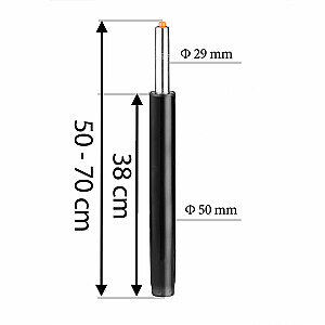 Hokera pacēlājs 53-73 cm melns