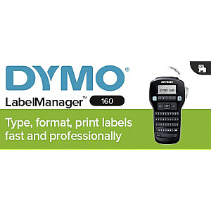 Принтер этикеток DYMO LabelManager LM160 Термотрансферный беспроводной D1 QWERTY +3xS0720530