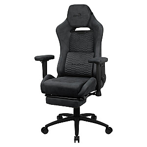 Aerocool ROYALSLATEGR Premium Ergonomisks spēļu krēsls Kāju balsti Aerosuede Technology Grey