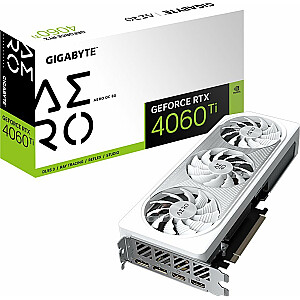 Gigabyte GeForce RTX 4060 Ti Aero OC 8 GB GDDR6 grafiskā karte (GV-N406TAERO OC-8GD)