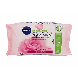Rose Touch Organic Rožu ūdens micelārās salvetes 25 gab.