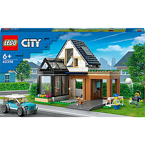 LEGO City ģimenes māja un elektriskā automašīna (60398)