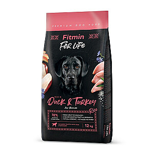 FITMIN Dog For Life Duck & Turkey - сухой корм для собак - 12 кг