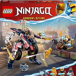 Soras LEGO Ninjago mehāniskais robots pārtop par sacīkšu velosipēdu (71792)