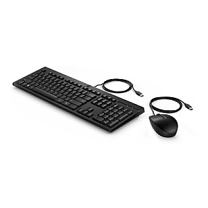 Комплект проводной USB-мыши HP 225 с клавиатурой — черный — US ENG