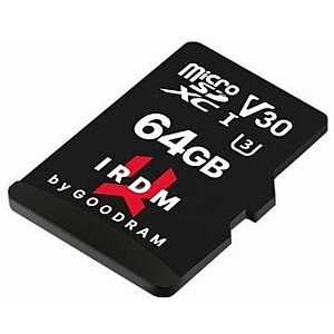 GOODRAM IRDM 64GB microSD UHS-I U3 + adapteris