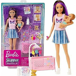 Barbie Doll Mattel Skipper bērnu gultiņa + bērnu gultiņa HJY33
