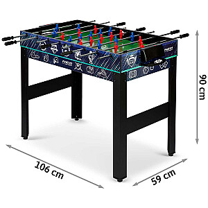 Universāls spēļu galds 12in1 106x59x90 cm NS-801 melns