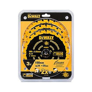 Пильный диск Dewalt EX для колодезных пил 190 x 30мм 3шт. (DT10399)