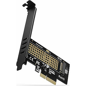 Axagon adapteris PCIEe x4 - M.2 NVMe M taustiņu slots (PCEM2-N)