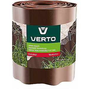 Бордюр для газона Verto 15 см x 9 м коричневый (15G514)