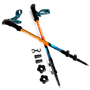 Spokey Zion trekinga nūjas oranži zilā krāsā 926808