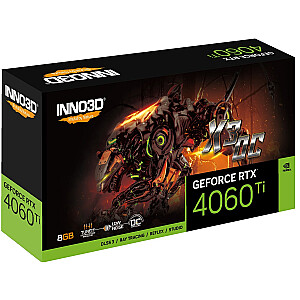 INNO3D Geforce RTX 4060 TI X3 OC NVIDIA 8GB GDDR6 DLSS grafiskā karte