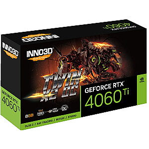 INNO3D Geforce RTX 4060 TI TWIN X2 OC NVIDIA 8GB GDDR6 DLSS grafiskā karte