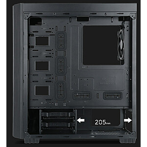 Datora korpuss Gembird Fornax K500 ATX, Midi Tower, melns