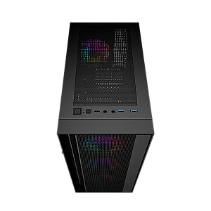 Корпус для игрового компьютера Gembird Fornax 4000 ARGB ATX, Midi Tower, подсветка, Черный