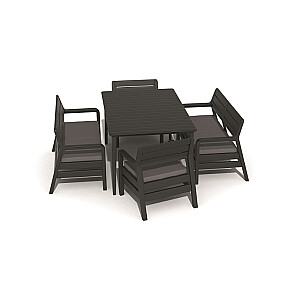 Комплект садовой мебели Delano Set со столом Lima 160 серый