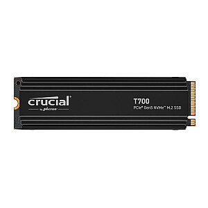 Твердотельный накопитель CRUCIAL T700 4 ТБ M.2 PCIE NVMe TLC Скорость записи 11 800 МБ/с Скорость чтения 12 400 МБ/с TBW 2400 ТБ CT4000T700SSD5