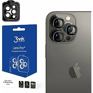 3MK hibrīds stikls kameras objektīvam 3MK objektīva aizsardzība Pro Apple iPhone 14 Pro/14 Pro Max grafīts/grafīts