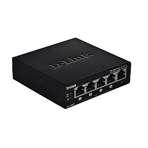 D-Link DES-1005P tīkla slēdzis, nepārvaldīts melns strāvas padeve, izmantojot Ethernet (PoE)