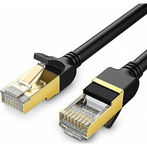 Ugreen Round UGREEN NW107 Ethernet RJ45 tīkla kabelis, Cat.7, STP, 0.5m (melns)