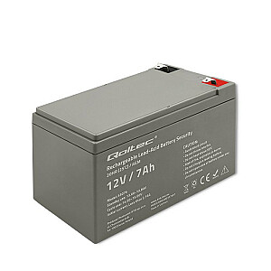 Akumulators Qoltec 53076 AGM | 12V | 7Ah | Maks. 105A | Drošība