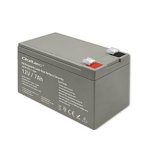 Аккумулятор Qoltec 53076 AGM | 12В | 7Ач | Макс. 105А | Безопасность