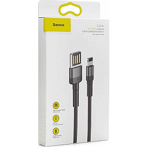 Baseus USB kabelis Baseus CALKLF-GG1 kabelis (USB 2.0 M - Lightning M; 1m; pelēks-melns krāsa)