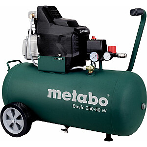 Virzuļa kompresors Metabo BASIC 250-50 8bar 50L (601534000)