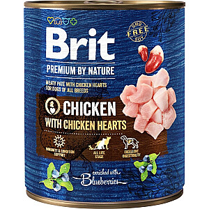 BRIT Premium by Nature Курица с сердечками - Влажный корм для собак - 800 г