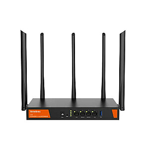 Tenda W30E AX3000 Gigabit Ethernet bezvadu maršrutētājs divjoslu (2,4 GHz / 5 GHz) melns