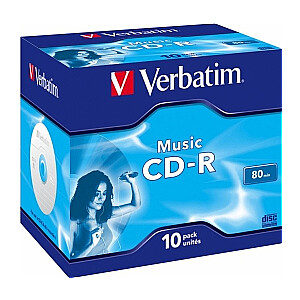 Matricas CD-R Audio Verbatim 80Min Music 10 Pack Jewel
