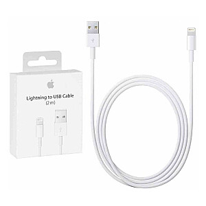 Kabelis Apple USB Male - Apple Lightning Male White 2m
