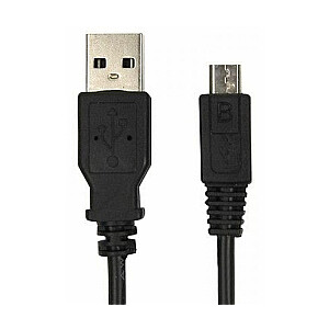 Kabelis Brackton USB Male - MicroUSB Male 3m Black