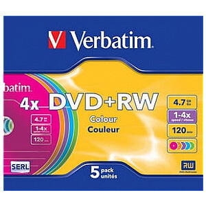 DVD + RW Verbatim slim 5szt