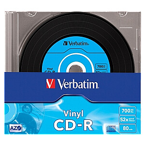 VERBATIM CD-R 80min 700MB 52x10p тонкий
