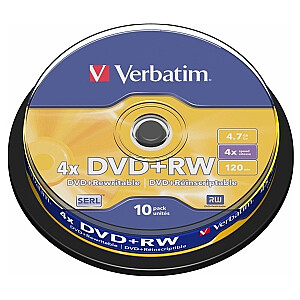 VERBATIM 10x DVD + RW 4,7 ГБ 4x SP