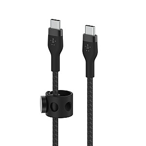 Belkin BOOST↑CHARGE PRO Flex USB kabelis 1m USB 2.0 USB C Melns
