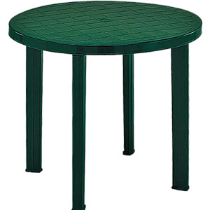Стол круглый Tondo 90см зеленый пластик