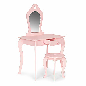 Большой детский туалетный столик с зеркалом для девочки